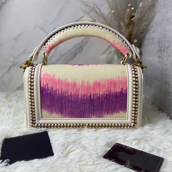 

desiginer bag messenger bag shoulder purse women handle pearl fish skin bags patchwork color genuine leaather flip quality woman handbags ad