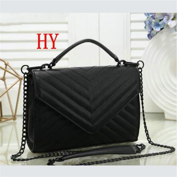 

fashion classics designer black chain shoulder handbag loulou women sheepskin leather purse bag diagonal bag270y