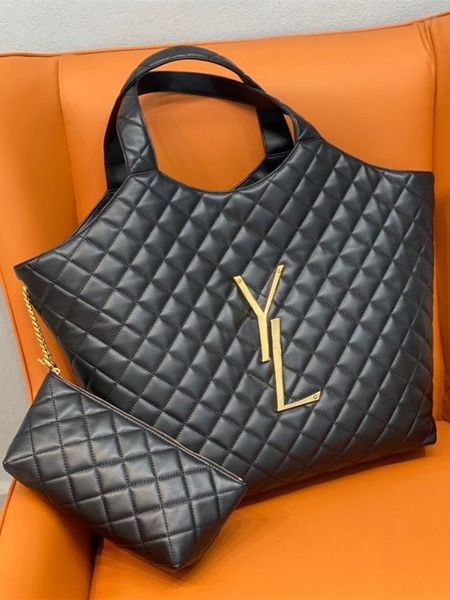 

613s shopping bags icare maxi designer bag large shopping bag quilted tote bags women handbags fashion black lambskin totes shoulders purses