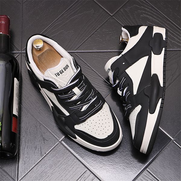 

european style dress party wedding shoes outdoor hiking work casual leather sneakers thick bottom business leisure driving walking loafers c, Black