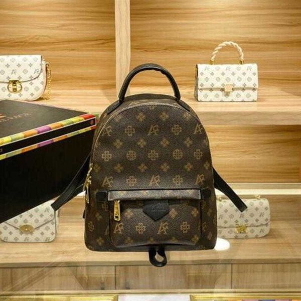 

hight genuine leather womens backpack mini leather book backpacks women printing leather backpack palm springs handbag bags mn4578 top