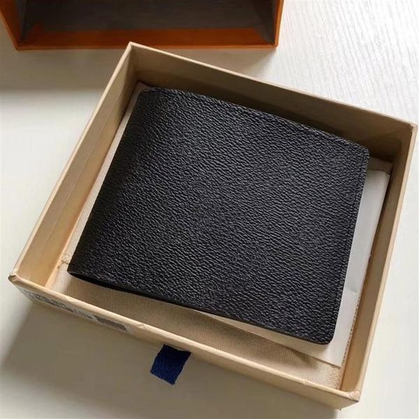 

classic gentlemen short wallets for men clutch bags men women business card holders wallet for man with box261m, Brown;gray