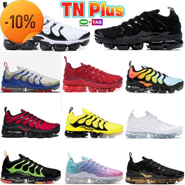 

new og designer tn plus og cushion mens women sneaker white triple black metallic gold anthracite red bumblebee midnight navy knicks 1th.