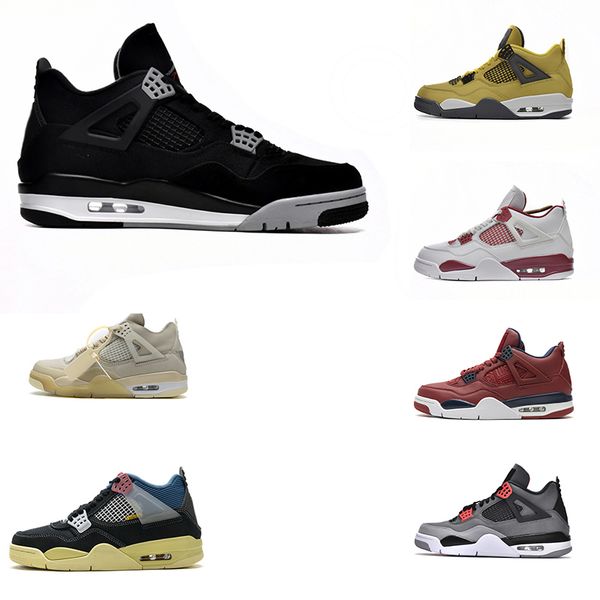 

2023 new jumpman 4 4s iv designer basketball shoes for mens womens sail green pink seafoam blue thunder sb bred military black cat sneakers