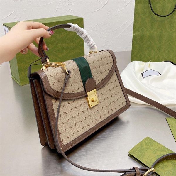 

crossbody shoulder bag women handbag purse handle tote bags canvas leather classic letter printed removable strap flap handbag3125