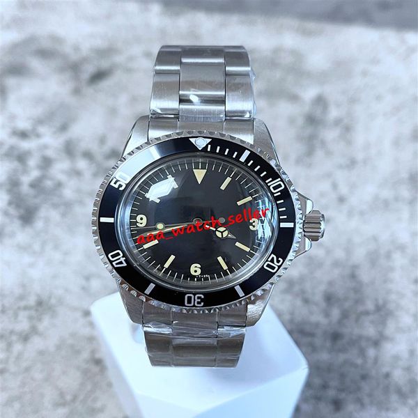 

vintage mens luxury watches black explorer style 40mm master 5513 sub 316l steel oyster bracelet raised glass mechanical automatic2589, Slivery;brown