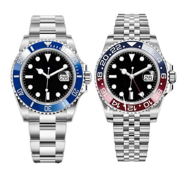 

leisure mens watch wristwatches waterproof automatic mechanical watches designer 40mm ceramic cola dial fashion business style stainless ste, Slivery;brown