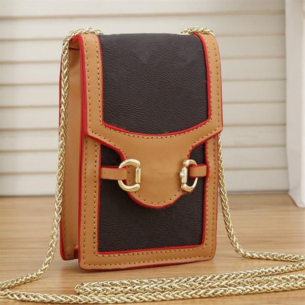 

designer luxury fashion casual shoulder bag practical phone pocket messenger bag wallet women small flip2971