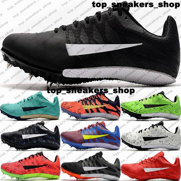 

zoom rival s 9 sprint spikes crampons track shoes size 12 sneakers cleats boots us 12 mens eur 46 racing spike us12 trainers women white gol, Black