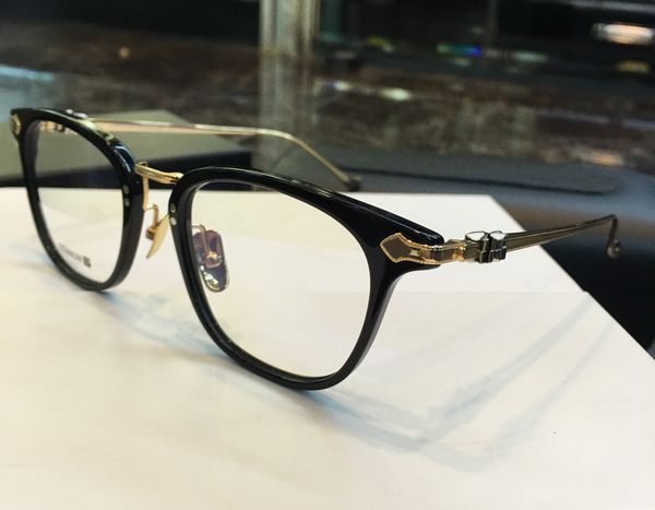 

gold black glasses eyeglasses frame transparent clear lens optical glasses frame women men fashion sunglasses frames with box