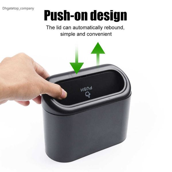 

automobile hanging dustbin storage bin lid pressure automobile interior accessories