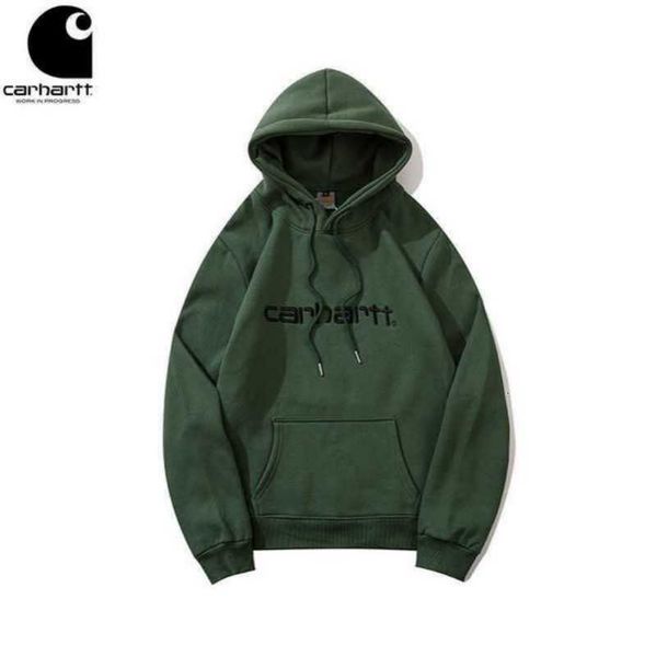 

essentail nzij 2023 new men's hoodies sweatshirt north america brand carhart classic letter embroidery and women's loose hooded an, Black