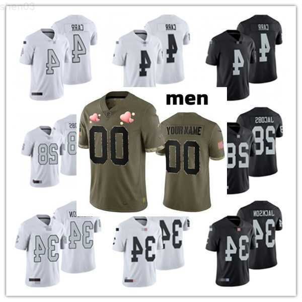 

football jersey las vegas''raiders''34 bo jackson 17 davante adams 4 derek carr 28 josh jacobs 83 darren waller 98 maxx, Black;red