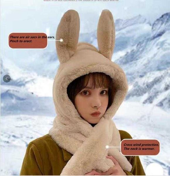 

2023 fashion winter scarf cashmere warm women designer luxury moving ears.aa8for man woman, Blue;gray