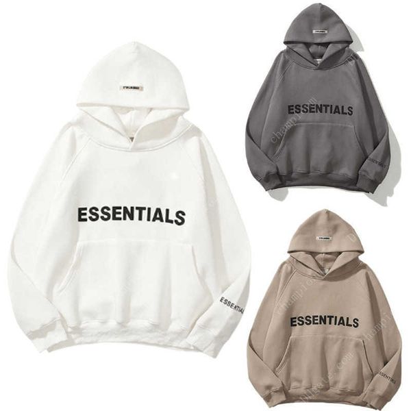 

men's hoodies reflective letter print fleece hip hop street fashion men's and women's clothing, Black