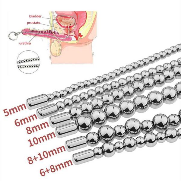 

toy massager electric shock urethral toys for men stimulate horse eye urethra plug steel beads dilator male mastuburator uretra intimate