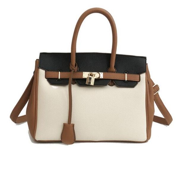 

new women's bag litchi soft leather platinum fashion handbag large capacity shoulder straddle bride kelly bag