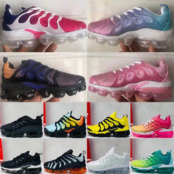

turned anthracite plus tn children's running shoes speed red blue white shark baby toddlers kids boys girls sneakers trainers298y, Black