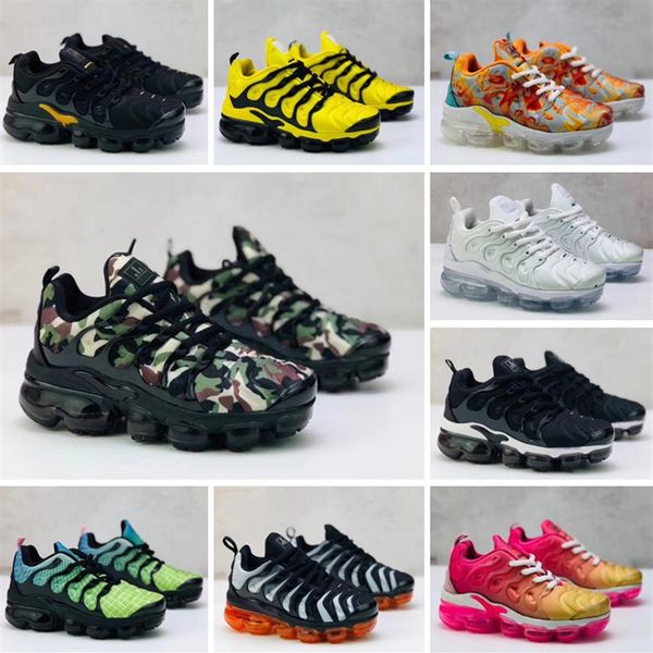 

new kids tn plus baby boy girl children athletic shoes fashion sneaker outdoor black white multi camouflage running shoes eur28-353009