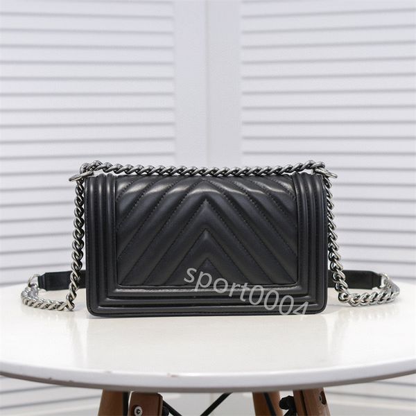 

brand caviar cowhide handbag women's shoulder bag square metal buckle letter leather messenger bag cross bags 20cm 25cm