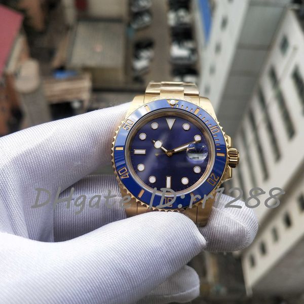 

bp factory mens watch classic 126618lb 126618 126610 41mm blue dial date gold watches mechanical automatic 904l strap steel men's wrist, Slivery;black