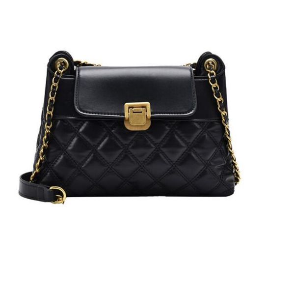 

designer women's handbag shoulder chain bag clutch plate solid buckle waist square stripe luxury crossbody