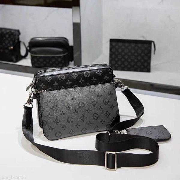 

2023 luxurys designers bags honeysuckle men three-piece satchel messenger small postman bag for slanting suitable the fashionable choice for