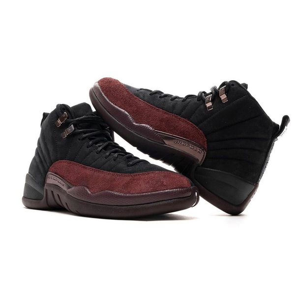 

2023 new authentic shoes a ma maniere x 12 12s basketball dv6989-001 xii sports sneakers trainers mens black-burgundy crush with original bo