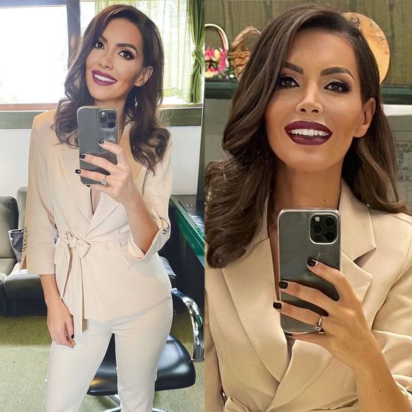 

celebrity women blazer suits street power custom made evening party formal birthday wear 2 pieces, Black;red