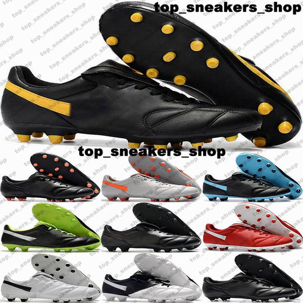 

soccer cleats football boots tiempo premier 2 fg sneakers size 12 soccer shoes botas de futbol mens us12 us 12 firm ground eur 46 football b, Black