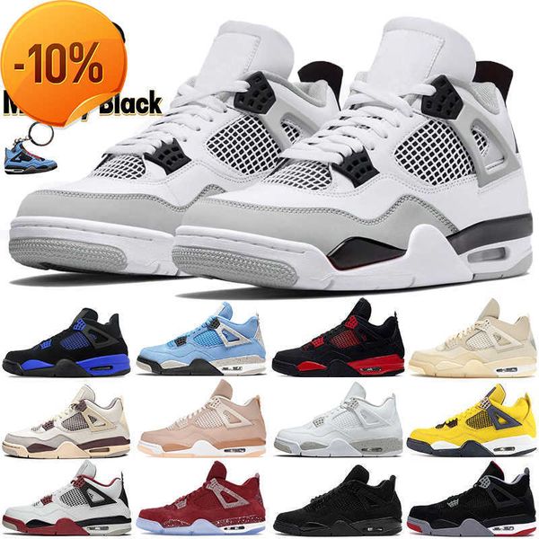 

new jumpman 4 4s retro mens basketball shoes university blue red thunder military black game royal cat white oreo midnight navy shimmer taup