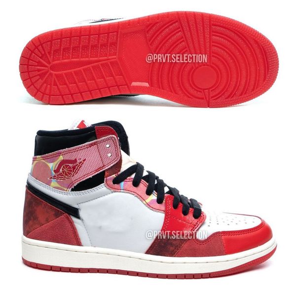 

basketball shoes outdoor sandals authentic 1 1s high og spiders man across the verse dv1748-601 sports sneakers trainers mens red white with