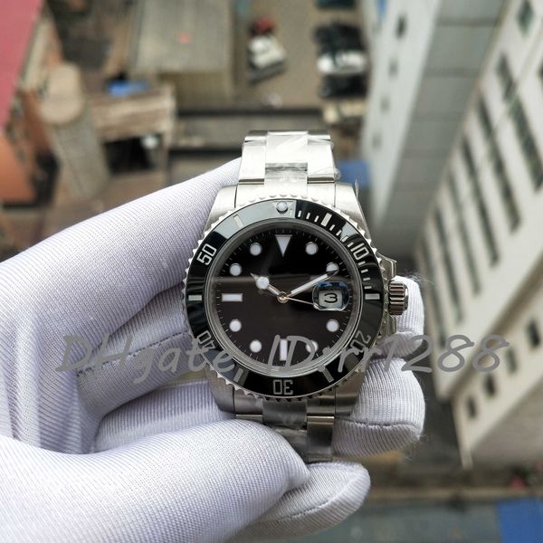 

bp factory mens watch classic 126610ln 126610 41mm black dial date watches mechanical automatic stainless steel bracelet men's wristwat, Slivery;black