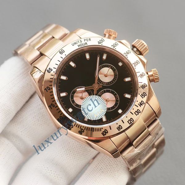 

mens watch navitimer designer mechanical business luxury rose gold watchs size 41mm stainless steel band optional sapphire glass waterproof, Slivery;brown