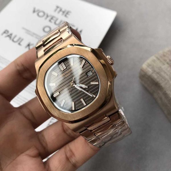 

luxury watch for men mechanical watches p atek hilippe nautilus series original 42mm s automatic swiss brand sport wristwatches g9n0, Slivery;black