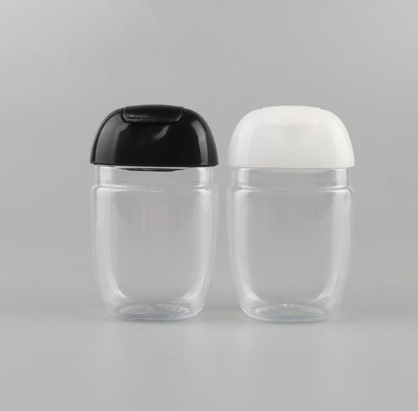 

30ml transparent pet plastic bottle half round flip cap lotion bottles sn2926