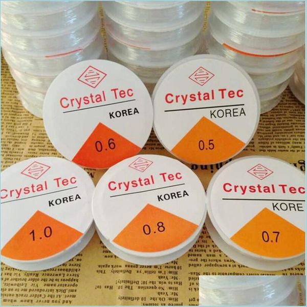 

other 0 5/0 6/0 7/0 8/1 0mm transparent elastic line white beading stretch wire/cord/string/thread diy jewelry making drop delivery dhakk, Blue;slivery