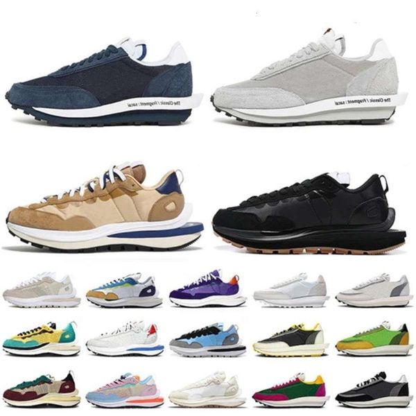 

sacais waffle running shoes ldv waffle women mens trainers fragment blue void wolf grey dark iris sesame black gum sail white newy227o