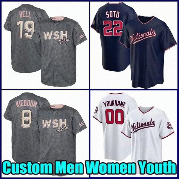

22 juan soto 11 ryan zimmerman baseball jersey carter kieboom 2022 city connect stephen strasburg josh bell nationals dee strange-gordon was, Black