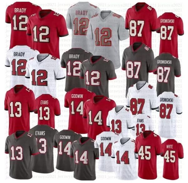 

mens custom stitched football jersey tampa''bay''buccaneers''12 tom brady 87 rob gronkowski 13 mike evans 45 d