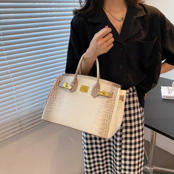 

original designer women totes bag shoulder h home s pure hand large capacity snake skin single new messenger summer 2023 female