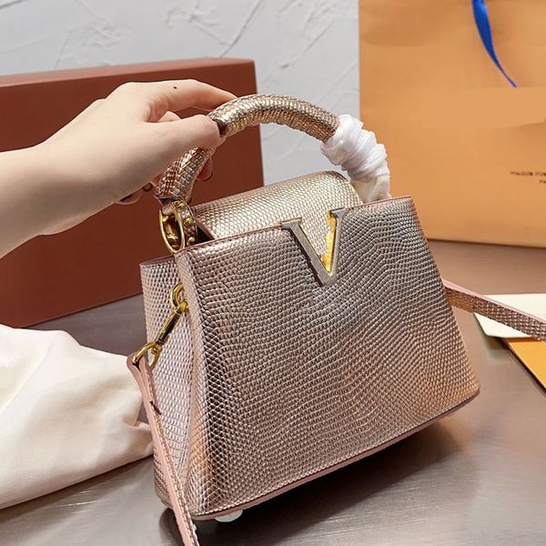 

mini tote bag cap crossbody bag shoulder handbag women flap serpentine purse plain metal letters detachable strap large capacity vintage lad