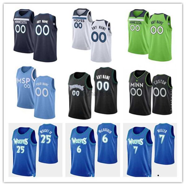 

college basketball wears 75th custom jersey minnesota''timberwolves''men women youth 6 mclaughlin kevin 21 garnett leand, Black