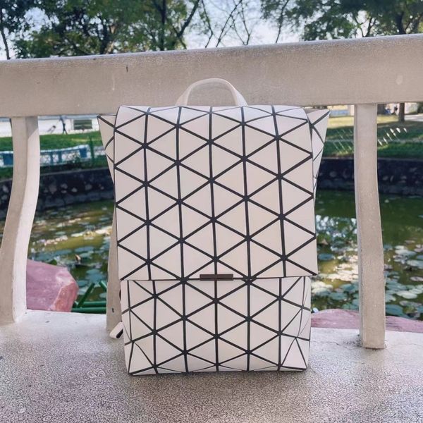 

simple casual backpack geometric joining together multicolor travel bags