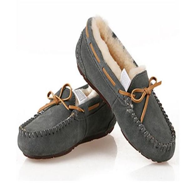 

sell new classic design australia us gs low winter warm shoes boots real leather bowknot women's snow leisure boots, Black