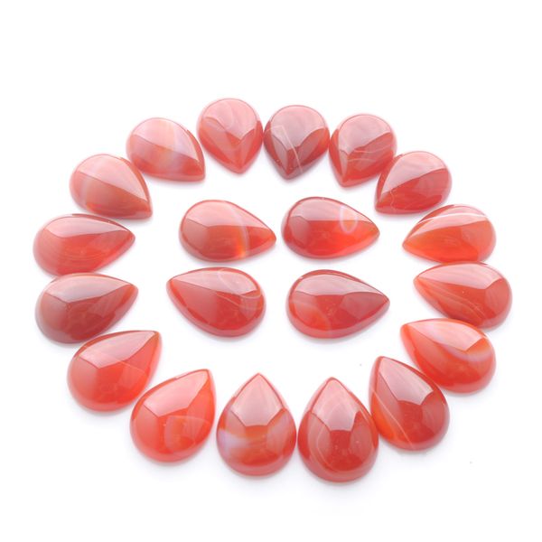 

natural stripe red agate gemstones teardrop 13x18mm cabochon no hole loose beads for diy jewelry making earrings bracelets necklace rings ac, Black