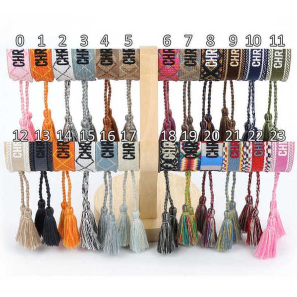 

women's luxury fashion bracelets d brand designer bangle jewelry handmade braided embroidered bracelet girl woven men's fabric tas, Golden;silver