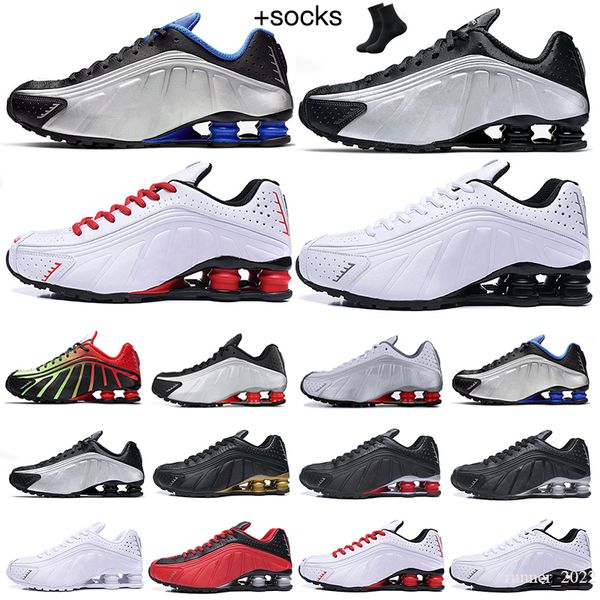 

shoxs r4 running shoes boots for men racer blue triple black white silver wolf grey lime shoxtl platinum chrome outdoor mens trainer