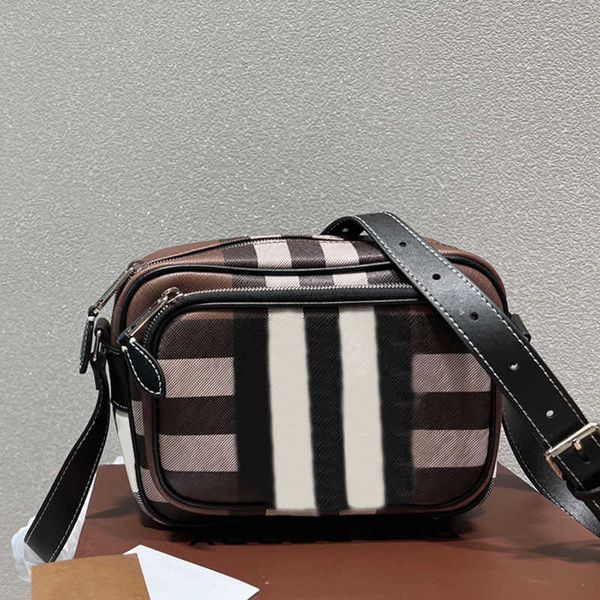 

handbag designer bagman crossbody camera bag women handbags men classic tartan shoulder bags purse canvas genuine leather adjustable strap