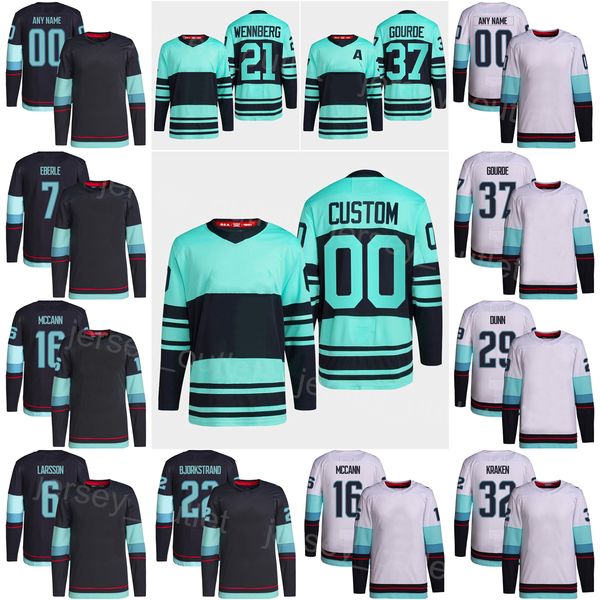 

man woman youth reverse retro hockey 16 jared mccann jersey navy blue white 21 alex wennberg 37 yanni gourde 29 vince dunn 6 adam larsson 7, Black;red